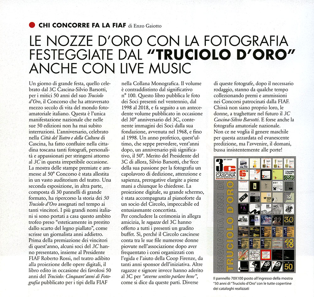 2018.11.00 – Fotoit – Nozze d’Oro con la fotografia Fotoit di Novembre 2018 - Nozze d'Oro con la fotografia festeggiate da "Truciolo d'Oro"