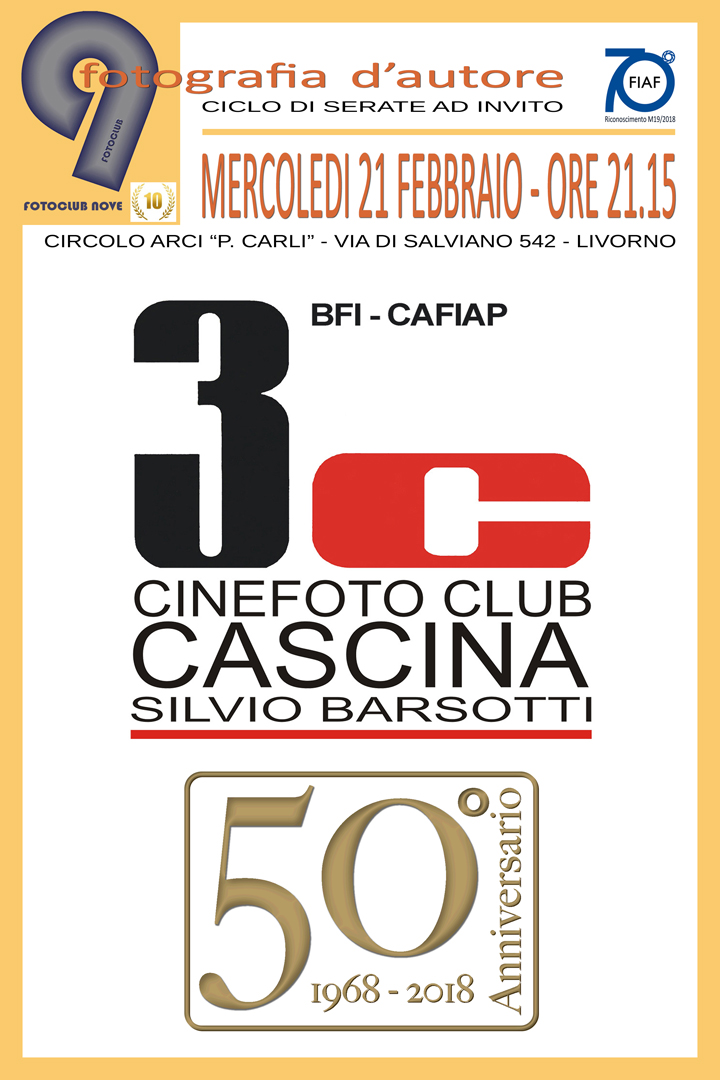 3C al Fotoclub 9 Locandina serata Fotoclub 9