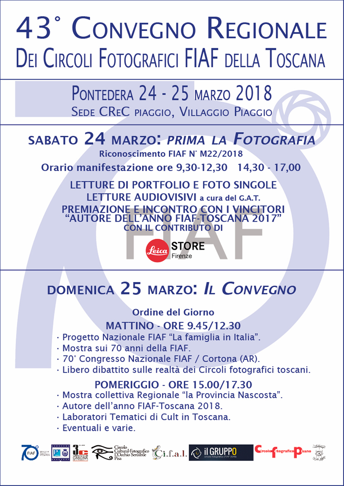 43° Convegno regionale FIAF 43° Convegno regionale FIAF